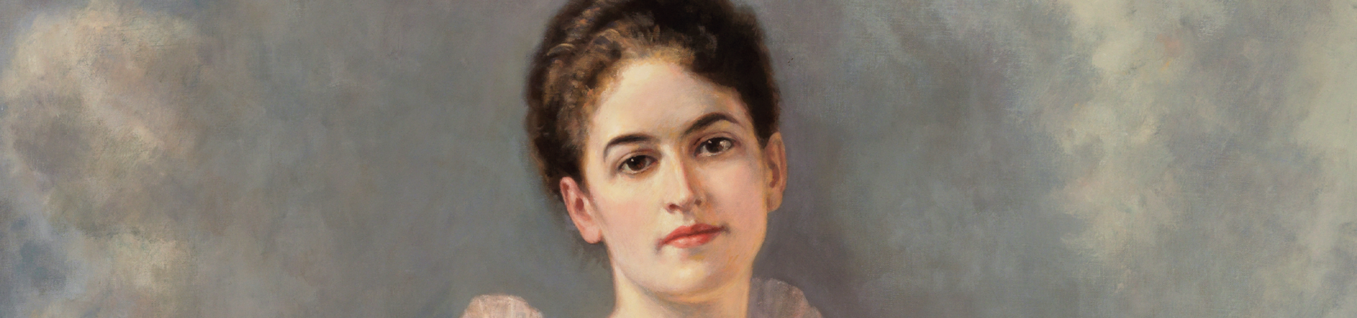  A close-up portrait of Juliette Gordon Low at 27 years old. 